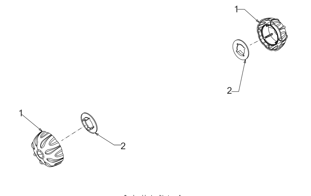 Hubcap Diagram and Parts List for (13AQA2CA009)(2018) Cub Cadet Lawn Tractor